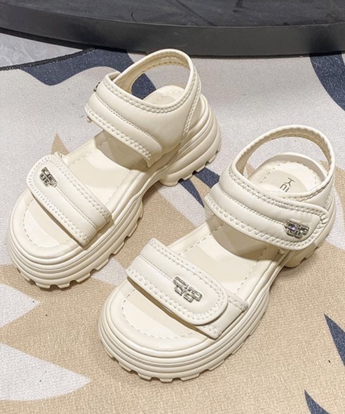 セール】厚底ベルクロサンダル スポーツサンダル夏（サンダル