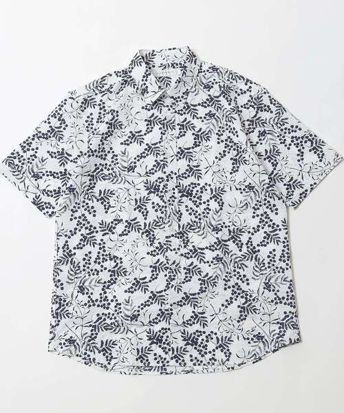 MEN'S MELROSE（メンズメルローズ）の「HIBIYAKADAN コラボ半袖レギュラーカラーシャツ（Tシャツ/カットソー・メンズ・ホワイト/ネイビー/ミント・3/2/4）」の11枚目の写真