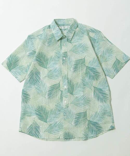MEN'S MELROSE（メンズメルローズ）の「HIBIYAKADAN コラボ半袖レギュラーカラーシャツ（Tシャツ/カットソー・メンズ・ホワイト/ネイビー/ミント・3/2/4）」の13枚目の写真