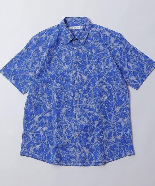 MEN'S MELROSE（メンズメルローズ）の「HIBIYAKADAN コラボ半袖レギュラーカラーシャツ（Tシャツ/カットソー・メンズ・ホワイト/ネイビー/ミント・3/2/4）」の15枚目の写真
