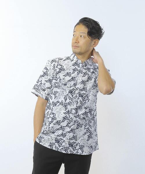 MEN'S MELROSE（メンズメルローズ）の「HIBIYAKADAN コラボ半袖レギュラーカラーシャツ（Tシャツ/カットソー・メンズ・ホワイト/ネイビー/ミント・3/2/4）」の17枚目の写真