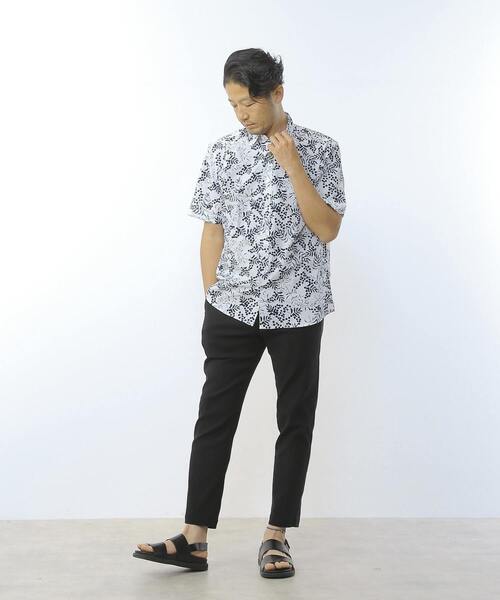 MEN'S MELROSE（メンズメルローズ）の「HIBIYAKADAN コラボ半袖レギュラーカラーシャツ（Tシャツ/カットソー・メンズ・ホワイト/ネイビー/ミント・3/2/4）」の20枚目の写真