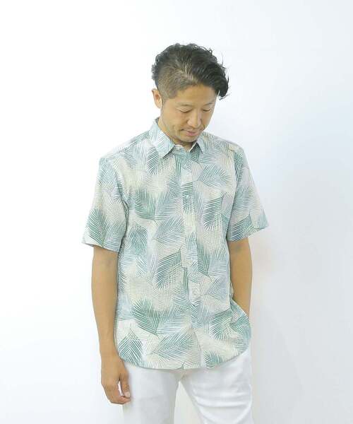 MEN'S MELROSE（メンズメルローズ）の「HIBIYAKADAN コラボ半袖レギュラーカラーシャツ（Tシャツ/カットソー・メンズ・ホワイト/ネイビー/ミント・3/2/4）」の22枚目の写真
