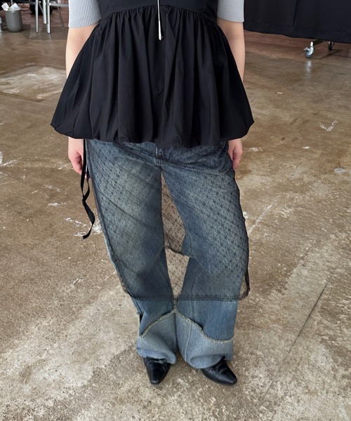 Happy John（ハッピージョン）の「lace wrap skirt / レースラップスカート（スカート・レディース・ホワイト/ブラック・FREE）」の22枚目の写真