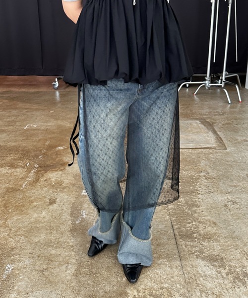 Happy John（ハッピージョン）の「lace wrap skirt / レースラップスカート（スカート・レディース・ホワイト/ブラック・FREE）」の21枚目の写真