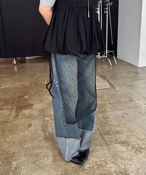 Happy John（ハッピージョン）の「lace wrap skirt / レースラップスカート（スカート・レディース・ホワイト/ブラック・FREE）」の20枚目の写真