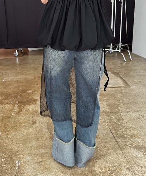 Happy John（ハッピージョン）の「lace wrap skirt / レースラップスカート（スカート・レディース・ホワイト/ブラック・FREE）」の19枚目の写真