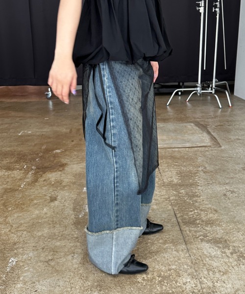 Happy John（ハッピージョン）の「lace wrap skirt / レースラップスカート（スカート・レディース・ホワイト/ブラック・FREE）」の18枚目の写真