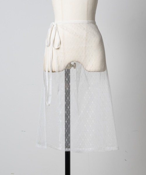 Happy John（ハッピージョン）の「lace wrap skirt / レースラップスカート（スカート・レディース・ホワイト/ブラック・FREE）」の13枚目の写真