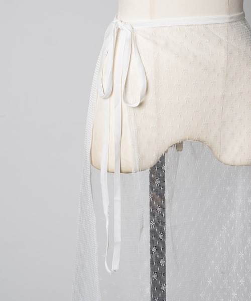 Happy John（ハッピージョン）の「lace wrap skirt / レースラップスカート（スカート・レディース・ホワイト/ブラック・FREE）」の12枚目の写真