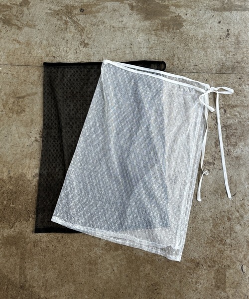 Happy John（ハッピージョン）の「lace wrap skirt / レースラップスカート（スカート・レディース・ホワイト/ブラック・FREE）」の14枚目の写真