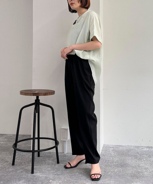 fredy emue（フレディエミュ）の「【WEB限定カラーあり】Tシャツブラウス（シャツ/ブラウス・レディース・ミント/ベージュ/ライトグレー/オフホワイト/チャコールグレー・38）」の19枚目の写真