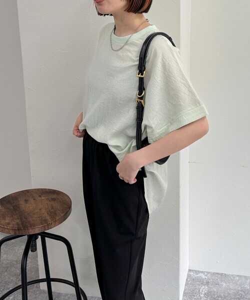 fredy emue（フレディエミュ）の「【WEB限定カラーあり】Tシャツブラウス（シャツ/ブラウス・レディース・ミント/ベージュ/ライトグレー/オフホワイト/チャコールグレー・38）」の22枚目の写真