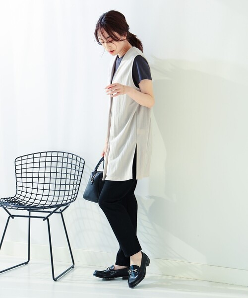 B:MING by BEAMS(ビーミングバイビームス)の「カットソー サマー ジレ(ベスト・レディース・ブラック/ベージュ・SMALL/MEDIUM)」の3枚目の写真