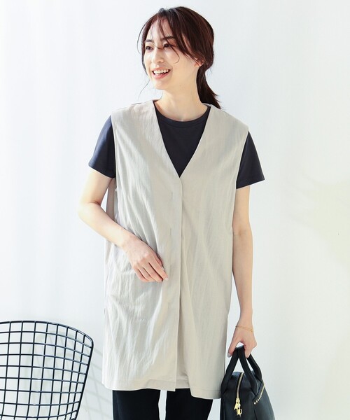 B:MING by BEAMS(ビーミングバイビームス)の「カットソー サマー ジレ(ベスト・レディース・ブラック/ベージュ・SMALL/MEDIUM)」の5枚目の写真