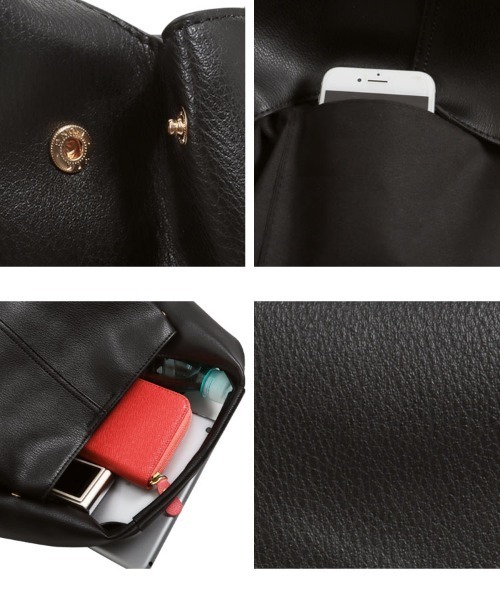 KOBE LETTUCE（コウベレタス）の「ソフトフェイクレザーワンハンドルバッグ（ハンドバッグ・レディース・ブラック/アイボリー/ブラウン・F）」の6枚目の写真