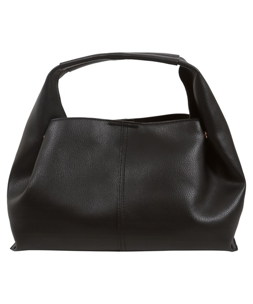 KOBE LETTUCE（コウベレタス）の「ソフトフェイクレザーワンハンドルバッグ（ハンドバッグ・レディース・ブラック/アイボリー/ブラウン・F）」の4枚目の写真