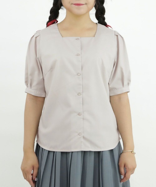 F i.n.t（フィント）の「アレンジタイ付きスクエアネックブラウス/fint（シャツ/ブラウス・レディース・ライトベージュ/オフホワイト・FREE）」の13枚目の写真