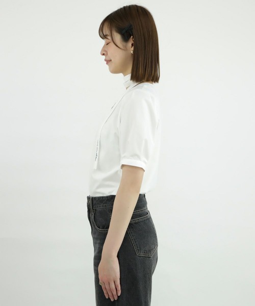 F i.n.t（フィント）の「アレンジタイ付きスクエアネックブラウス/fint（シャツ/ブラウス・レディース・ライトベージュ/オフホワイト・FREE）」の19枚目の写真