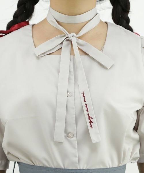 F i.n.t（フィント）の「アレンジタイ付きスクエアネックブラウス/fint（シャツ/ブラウス・レディース・ライトベージュ/オフホワイト・FREE）」の22枚目の写真