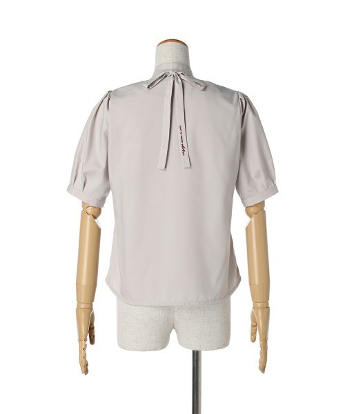 F i.n.t（フィント）の「アレンジタイ付きスクエアネックブラウス/fint（シャツ/ブラウス・レディース・ライトベージュ/オフホワイト・FREE）」の5枚目の写真