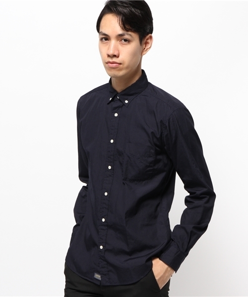 GLOSTER(グロスター)の「80/2×80/2 Finxブロードレギュラーシャツ(シャツ/ブラウス・メンズ・ホワイト/ネイビー・LARGE/MEDIUM/SMALL)」の1枚目の写真