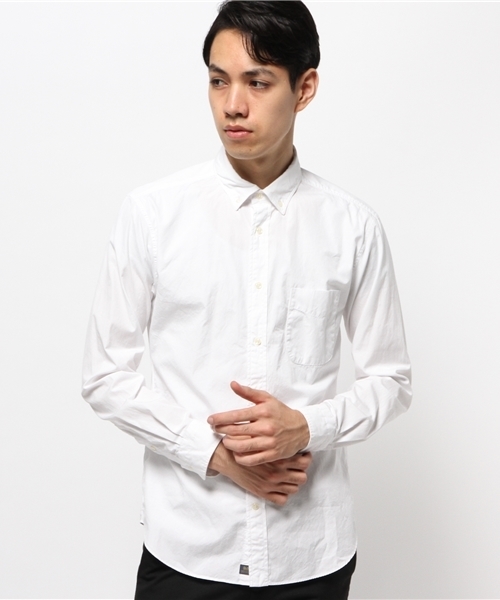 GLOSTER(グロスター)の「80/2×80/2 Finxブロードレギュラーシャツ(シャツ/ブラウス・メンズ・ホワイト/ネイビー・LARGE/MEDIUM/SMALL)」の2枚目の写真