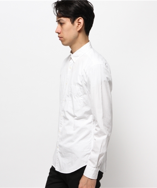 GLOSTER(グロスター)の「80/2×80/2 Finxブロードレギュラーシャツ(シャツ/ブラウス・メンズ・ホワイト/ネイビー・LARGE/MEDIUM/SMALL)」の4枚目の写真