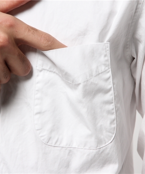 GLOSTER(グロスター)の「80/2×80/2 Finxブロードレギュラーシャツ(シャツ/ブラウス・メンズ・ホワイト/ネイビー・LARGE/MEDIUM/SMALL)」の8枚目の写真