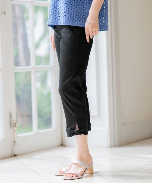 BELLUNA PLUS(ベルーナ)の「裾リボン綿サテンクロップドパンツ55丈(その他パンツ・レディース・イエロー/ライトグレー/ブラック/カーキ/オフホワイト・SMALL/MEDIUM/LARGE/X-LARGE)」の17枚目の写真