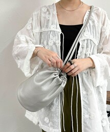 fredy emue | シュリングレザー巾着サックバック(ショルダーバッグ)