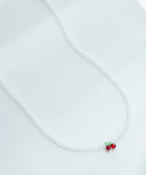 ROPE' PICNIC（ロペピクニック）の「チェリートップビーズショートネックレス（ネックレス・レディース・ホワイト・FREE）」の2枚目の写真