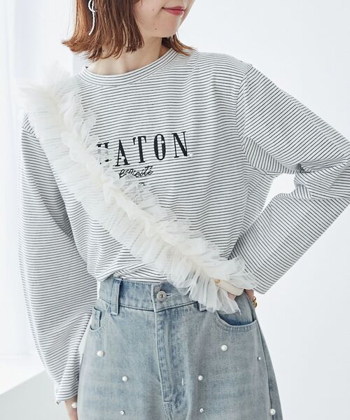 MAJESTIC LEGON(マジェスティックレゴン)の「アソートロゴロンT(Tシャツ/カットソー・レディース・グレー/B/A/ホワイト系その他/C/D・MEDIUM)」の1枚目の写真