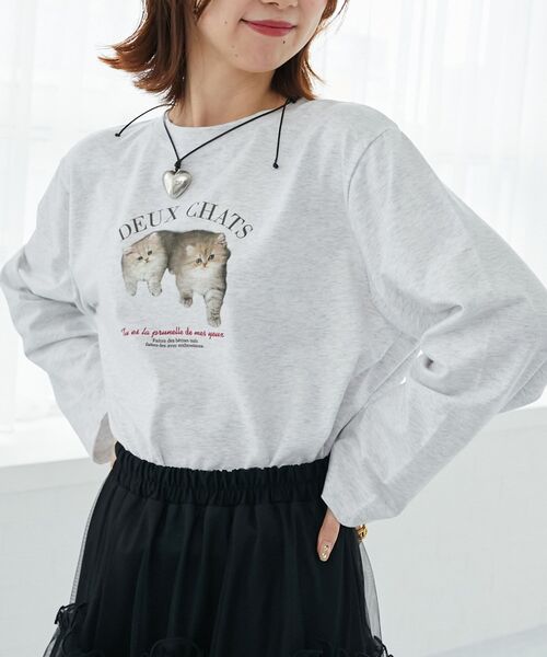 MAJESTIC LEGON(マジェスティックレゴン)の「アソートロゴロンT(Tシャツ/カットソー・レディース・グレー/B/A/ホワイト系その他/C/D・MEDIUM)」の5枚目の写真