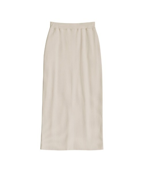 Re:EDIT（リエディ）の「[セルフカット][大きいサイズ有]リブカットソータイトスカート（スカート・レディース・チャコールグレー/アイボリー/ブラック/グレイッシュベージュ/ブラウン・LARGE/X-LARGE/MEDIUM）」の10枚目の写真