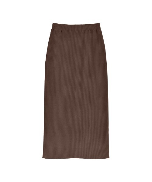 Re:EDIT（リエディ）の「[セルフカット][大きいサイズ有]リブカットソータイトスカート（スカート・レディース・チャコールグレー/アイボリー/ブラック/グレイッシュベージュ/ブラウン・LARGE/X-LARGE/MEDIUM）」の12枚目の写真