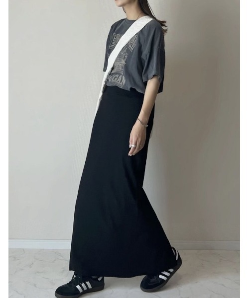 Re:EDIT（リエディ）の「[セルフカット][大きいサイズ有]リブカットソータイトスカート（スカート・レディース・チャコールグレー/アイボリー/ブラック/グレイッシュベージュ/ブラウン・LARGE/X-LARGE/MEDIUM）」の21枚目の写真