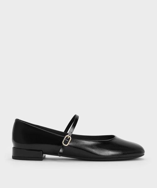 CHARLES & KEITH（チャールズ & キース）の「ラウンドトゥ メリージェーン（パンプス・レディース・オフホワイト/ブラック/ブラック系その他6/シルバー/マルチ・23.5cm/23cm/22.5cm/24.5cm/25cm/26.5cm/25.5cm）」の4枚目の写真