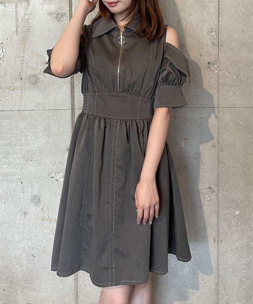 TORTE(トルテ)の「フロントジップショートワンピース(ワンピース・レディース・ブラック/ネイビー/グレー/ホワイト・FREE)」の19枚目の写真