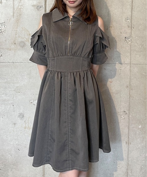 TORTE(トルテ)の「フロントジップショートワンピース(ワンピース・レディース・ブラック/ネイビー/グレー/ホワイト・FREE)」の20枚目の写真