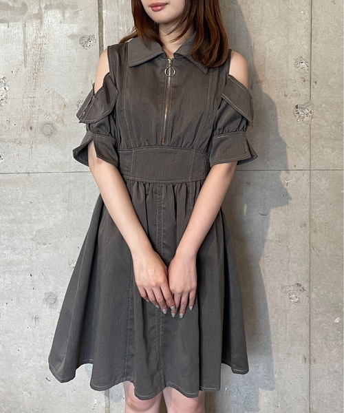 TORTE(トルテ)の「フロントジップショートワンピース(ワンピース・レディース・ブラック/ネイビー/グレー/ホワイト・FREE)」の21枚目の写真