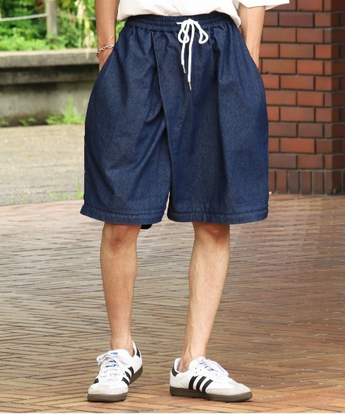 CRAFT STANDARD BOUTIQUE（クラフトスタンダードブティック）の「【URANIWA CAMPERS】2WAY DENIM PANTS（デニムパンツ・メンズ・ブラック/ダークインディゴブルー・XL/L/M）」の2枚目の写真