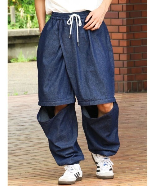 CRAFT STANDARD BOUTIQUE（クラフトスタンダードブティック）の「【URANIWA CAMPERS】2WAY DENIM PANTS（デニムパンツ・メンズ・ブラック/ダークインディゴブルー・XL/L/M）」の7枚目の写真