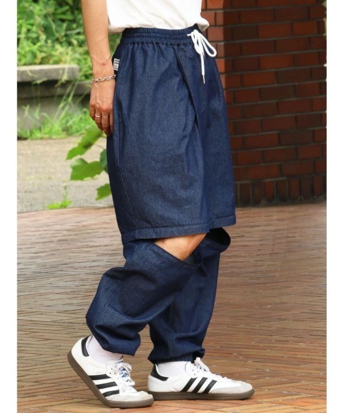CRAFT STANDARD BOUTIQUE（クラフトスタンダードブティック）の「【URANIWA CAMPERS】2WAY DENIM PANTS（デニムパンツ・メンズ・ブラック/ダークインディゴブルー・XL/L/M）」の8枚目の写真