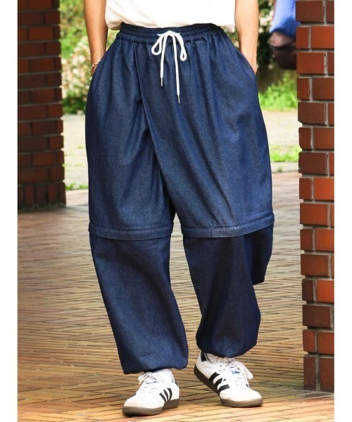 CRAFT STANDARD BOUTIQUE（クラフトスタンダードブティック）の「【URANIWA CAMPERS】2WAY DENIM PANTS（デニムパンツ・メンズ・ブラック/ダークインディゴブルー・XL/L/M）」の9枚目の写真