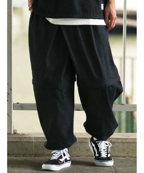 CRAFT STANDARD BOUTIQUE（クラフトスタンダードブティック）の「【URANIWA CAMPERS】2WAY DENIM PANTS（デニムパンツ・メンズ・ブラック/ダークインディゴブルー・XL/L/M）」の14枚目の写真