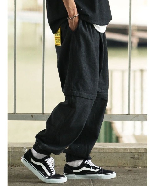 CRAFT STANDARD BOUTIQUE（クラフトスタンダードブティック）の「【URANIWA CAMPERS】2WAY DENIM PANTS（デニムパンツ・メンズ・ブラック/ダークインディゴブルー・XL/L/M）」の15枚目の写真