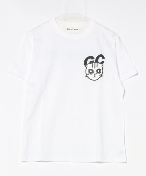 NO WAY(ノーウェイ)の「/Grace Chow/グレース チョウ/Graphic/Design T(Tシャツ/カットソー・レディース・ホワイト/ブラック・MEDIUM/SMALL)」の1枚目の写真