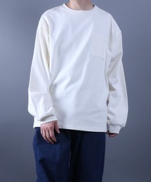 ANPAS（アンパス）の「11oz Ultra Heavy Weight Wide Silhouette Pocket T-Shirt/11オンス ウルトラヘビーウェイト ポケット付き 長袖Tシャツ ロンT オーバーサイズ ワイドシルエット（Tシャツ/カットソー）」