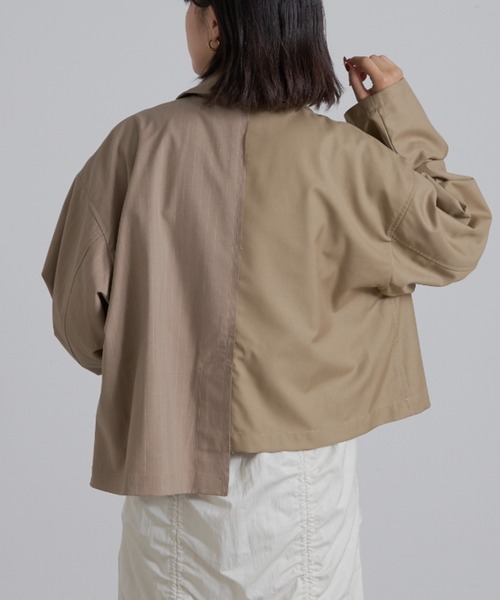 etsinta（エシンタ）の「【etsinta/エシンタ】リメイクライトテーラードジャケット（テーラードジャケット・レディース・ネイビー/ベージュ・ONE SIZE）」の14枚目の写真